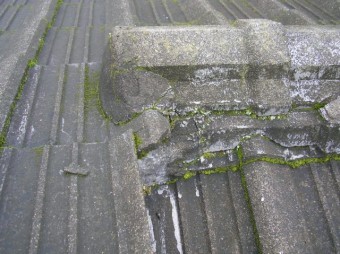鹿児島県日置市雨漏れ部分棟の様子