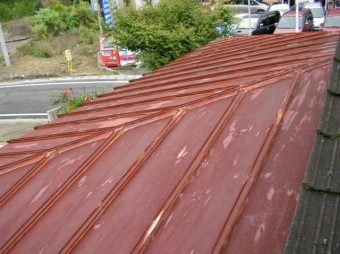 鹿児島県日置市で雨漏れした板金部分の様子