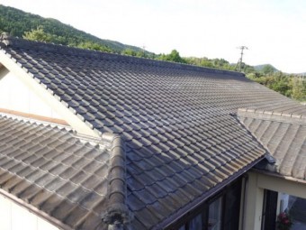 鹿児島市瓦屋根の点検の様子
