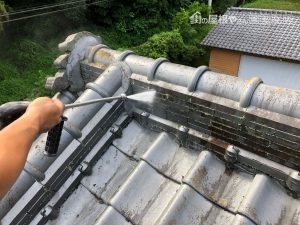 高圧洗浄洗い流し