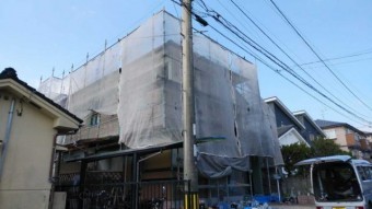 鹿児島市屋根塗装工事 着工の様子