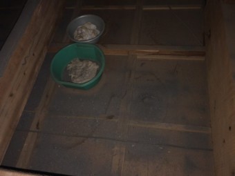 鹿児島市桜ケ丘の雨漏れ補修工事の様子