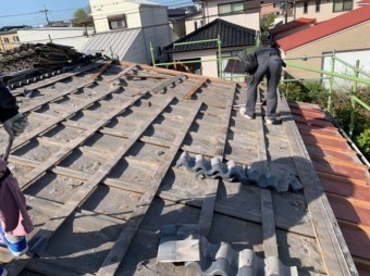 鹿児島市セキスイU瓦の葺き替え工事
