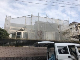 鹿児島市塗装工事 仮設足場