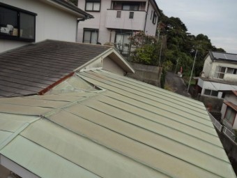 板金屋根部分の様子