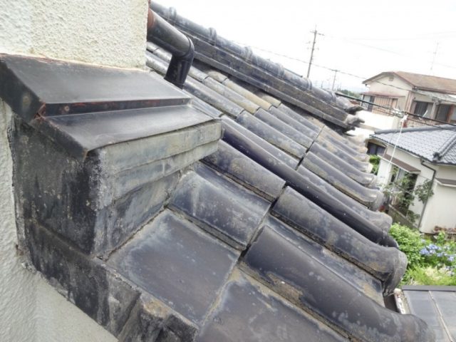 鹿児島市の屋根瓦の様子