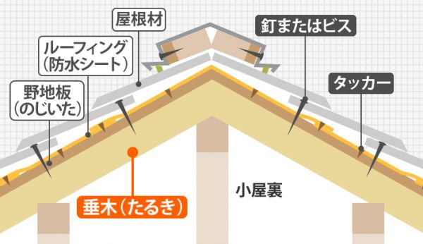 屋根の断面