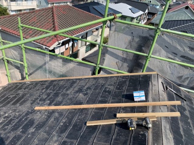 鹿児島市 スレート屋根の補修工事