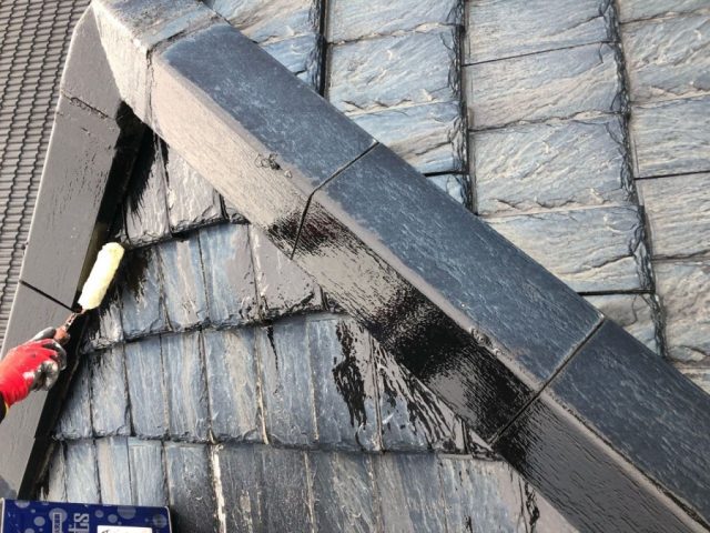 鹿児島市屋根塗装工事の様子