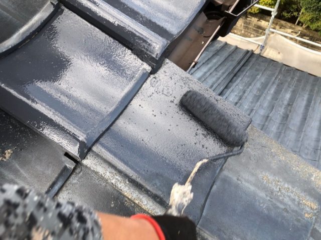 鹿児島市 セメント屋根塗装工事