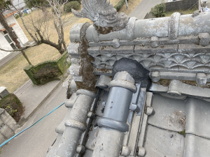 セメント瓦　棟　積直し